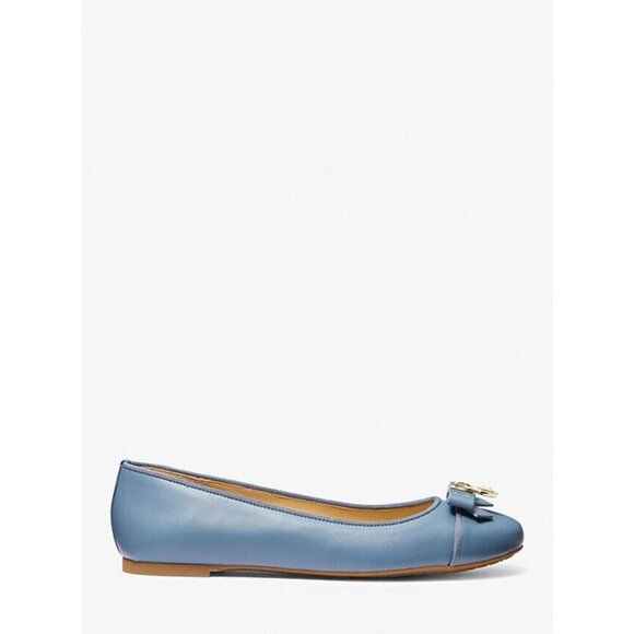 Michael Kors Honey Ballet Flat Women's Denim Blue Slip on Round Toe - Picture 2 of 3